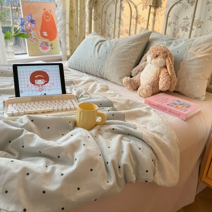 91家纺网 家纺一手货源 找家纺 盼季家纺 2025新款A类夏季夏天蕾丝花边大豆纤维被夏凉被床单四件套空调被 蕾丝花边夏被-海盐拿铁