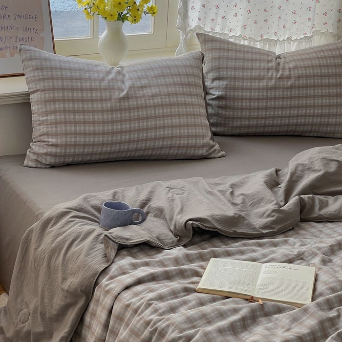 91家纺网 家纺一手货源 找家纺 繁花家居 2025新款AA版水洗棉超软夏被直播热款 烟雾灰