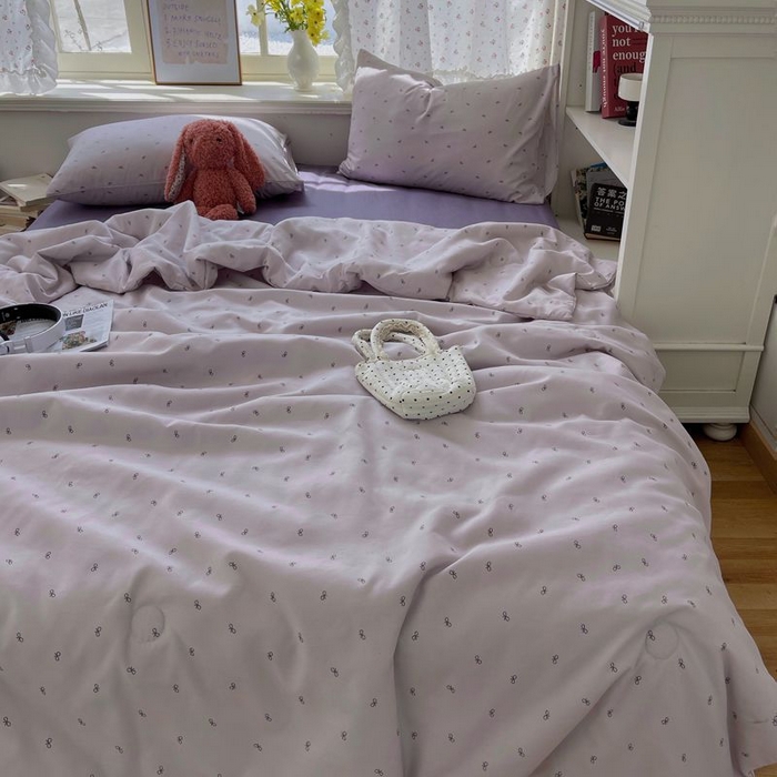 91家纺网 家纺一手货源 找家纺 繁花家居 2025新款AA版水洗棉超软夏被直播热款 紫蝶之梦