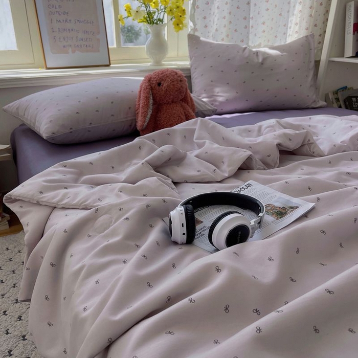 91家纺网 家纺一手货源 找家纺 繁花家居 2025新款AA版水洗棉超软夏被直播热款 紫蝶之梦