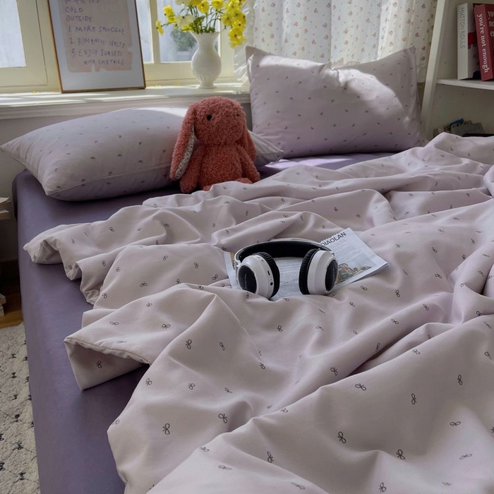 91家纺网 家纺一手货源 找家纺 繁花家居 2025新款AA版水洗棉超软夏被直播热款 紫蝶之梦