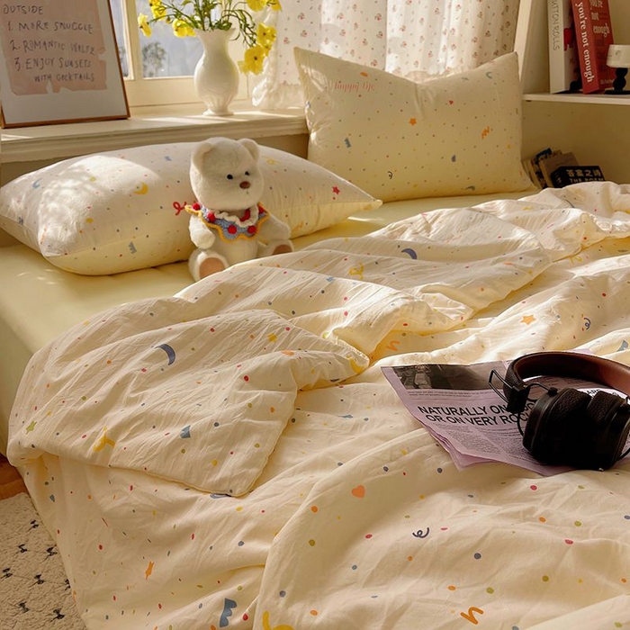 91家纺网 家纺一手货源 找家纺 繁花家居 2025新款AA版水洗棉超软夏被直播热款 点点月牙