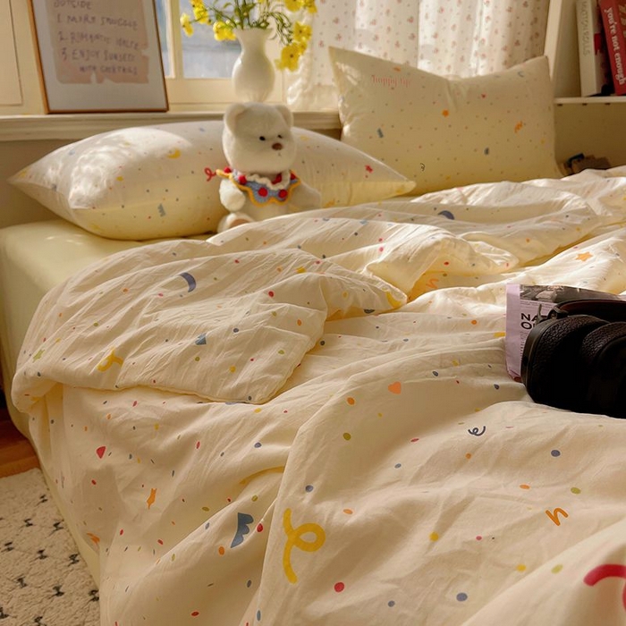 91家纺网 家纺一手货源 找家纺 繁花家居 2025新款AA版水洗棉超软夏被直播热款 点点月牙