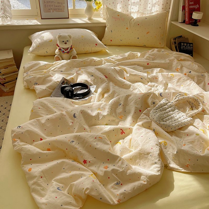 91家纺网 家纺一手货源 找家纺 繁花家居 2025新款AA版水洗棉超软夏被直播热款 点点月牙