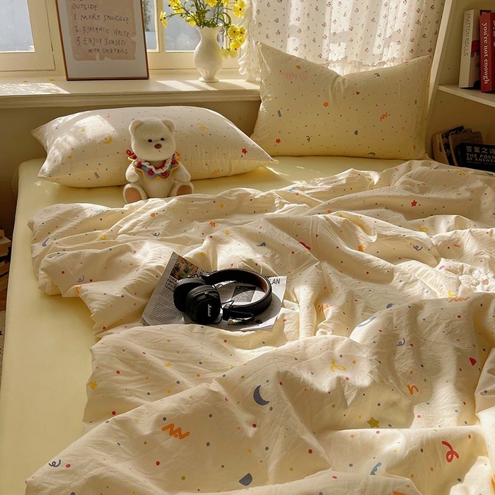 91家纺网 家纺一手货源 找家纺 繁花家居 2025新款AA版水洗棉超软夏被直播热款 点点月牙