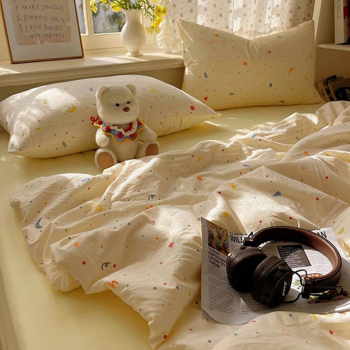 91家纺网 家纺一手货源 找家纺 繁花家居 2025新款AA版水洗棉超软夏被直播热款 点点月牙