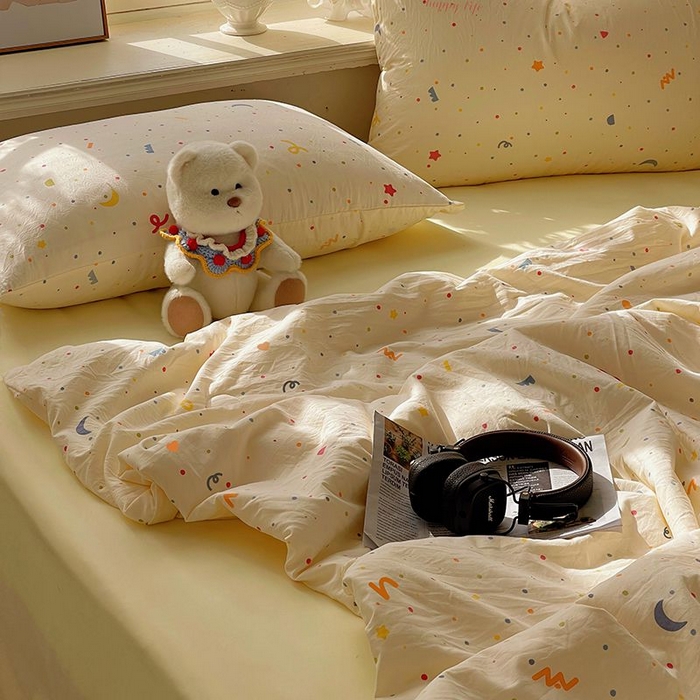 91家纺网 家纺一手货源 找家纺 繁花家居 2025新款AA版水洗棉超软夏被直播热款 点点月牙