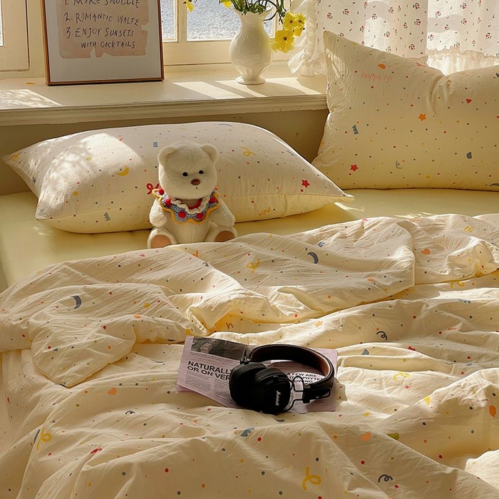 91家纺网 家纺一手货源 找家纺 繁花家居 2025新款AA版水洗棉超软夏被直播热款 点点月牙