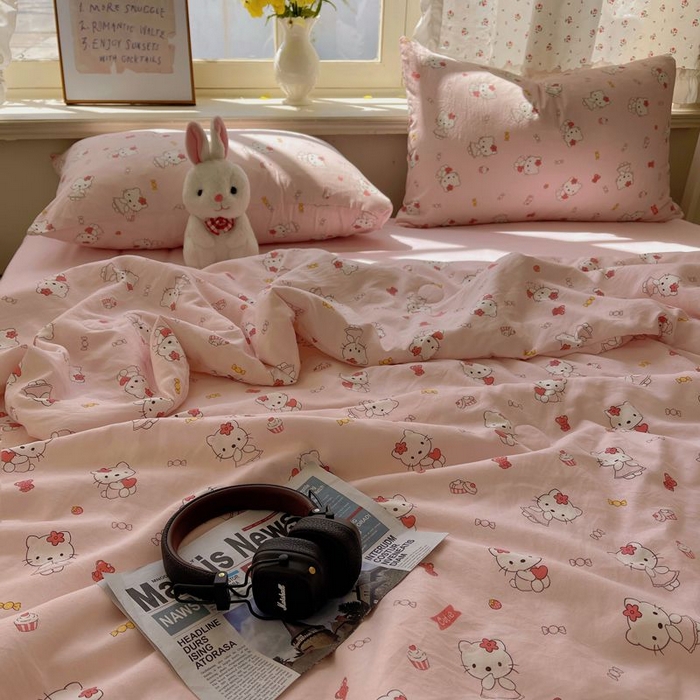 91家纺网 家纺一手货源 找家纺 繁花家居 2025新款AA版水洗棉超软夏被直播热款 慕斯甜猫