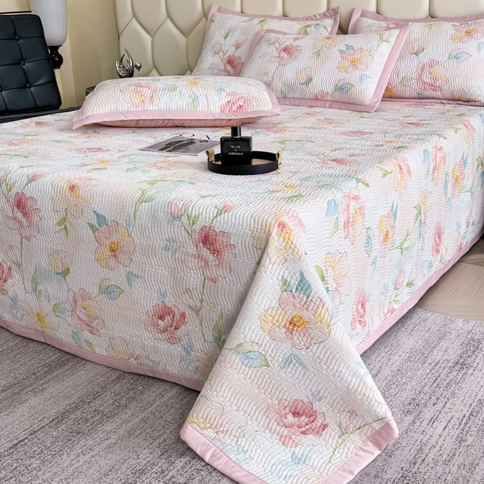 91家纺网 家纺一手货源 找家纺 晨晨家纺 2025新款A类印花莱赛尔天丝软席夏被夏凉被空调被 妙颜