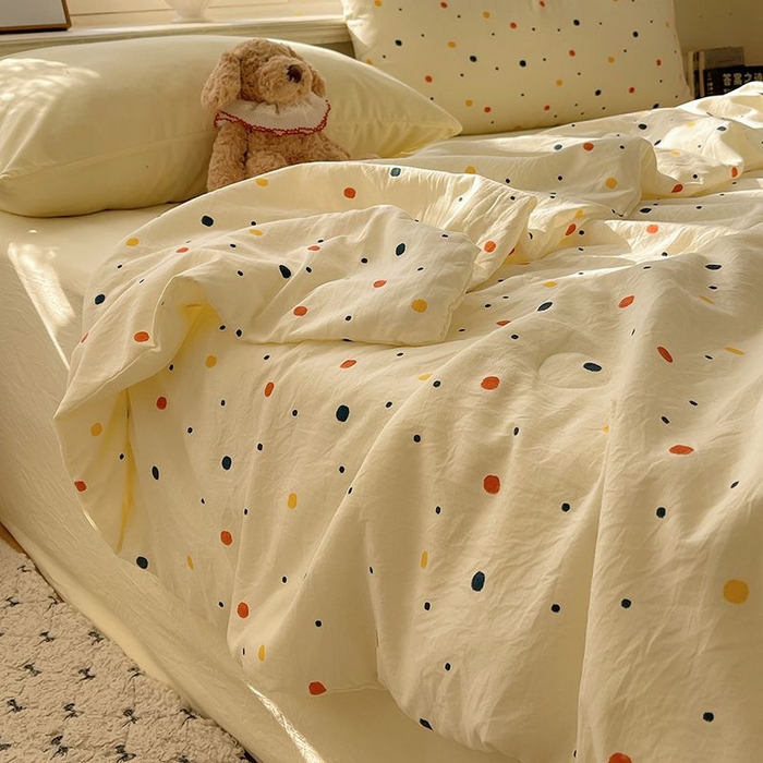 91家纺网 家纺一手货源 找家纺 繁花家居 2025新款AA版水洗棉超软夏被直播热款 七彩波波