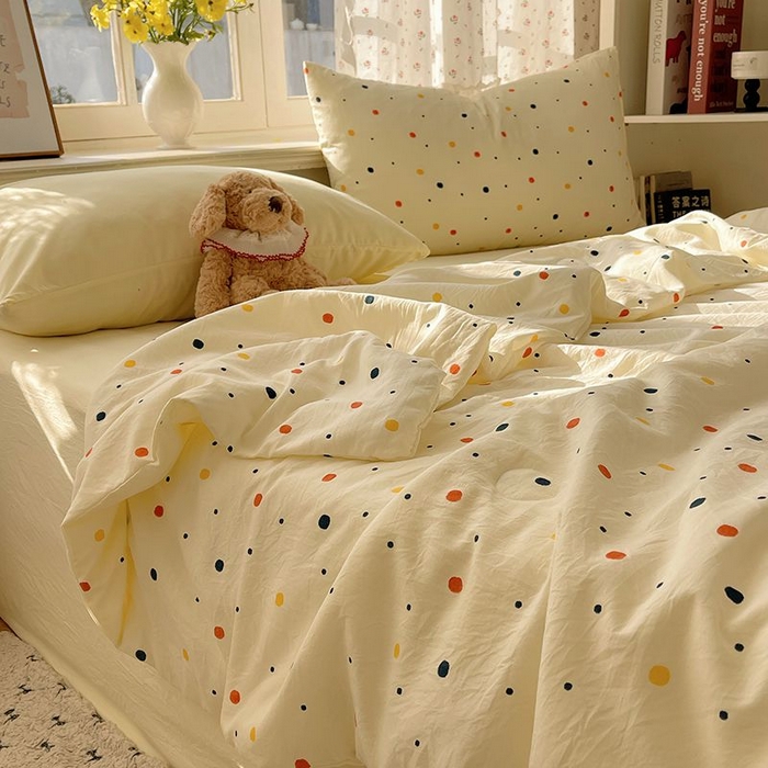 91家纺网 家纺一手货源 找家纺 繁花家居 2025新款AA版水洗棉超软夏被直播热款 七彩波波