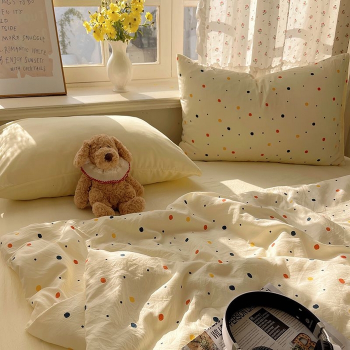 91家纺网 家纺一手货源 找家纺 繁花家居 2025新款AA版水洗棉超软夏被直播热款 七彩波波