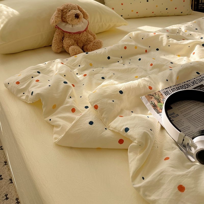 91家纺网 家纺一手货源 找家纺 繁花家居 2025新款AA版水洗棉超软夏被直播热款 七彩波波