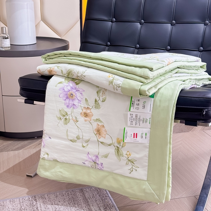 晨晨家纺 2025新款A类印花莱赛尔天丝软席夏被夏凉被空调被 沐初