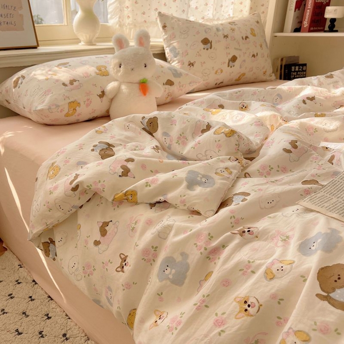 91家纺网 家纺一手货源 找家纺 繁花家居 2025新款AA版水洗棉超软夏被直播热款 碎花西高地