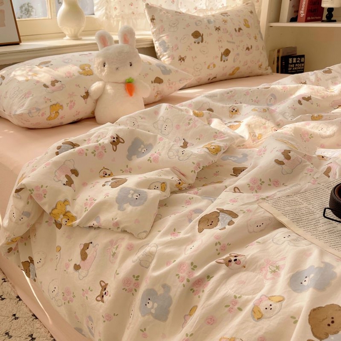 91家纺网 家纺一手货源 找家纺 繁花家居 2025新款AA版水洗棉超软夏被直播热款 碎花西高地