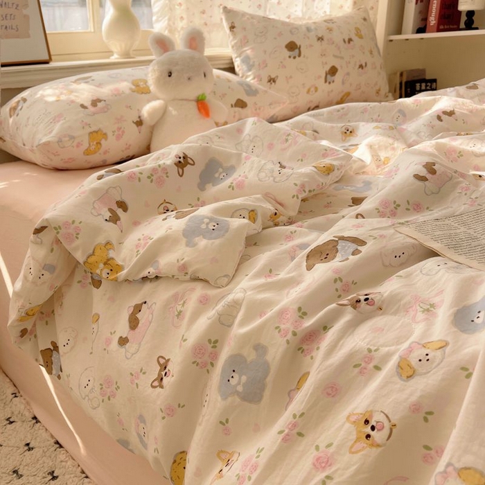 91家纺网 家纺一手货源 找家纺 繁花家居 2025新款AA版水洗棉超软夏被直播热款 碎花西高地