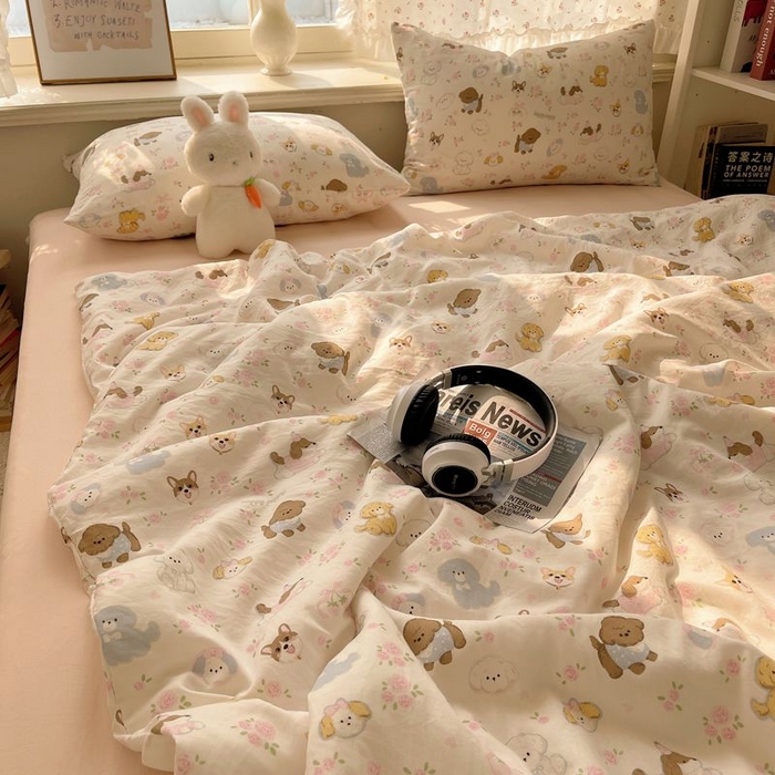 91家纺网 家纺一手货源 找家纺 繁花家居 2025新款AA版水洗棉超软夏被直播热款 碎花西高地