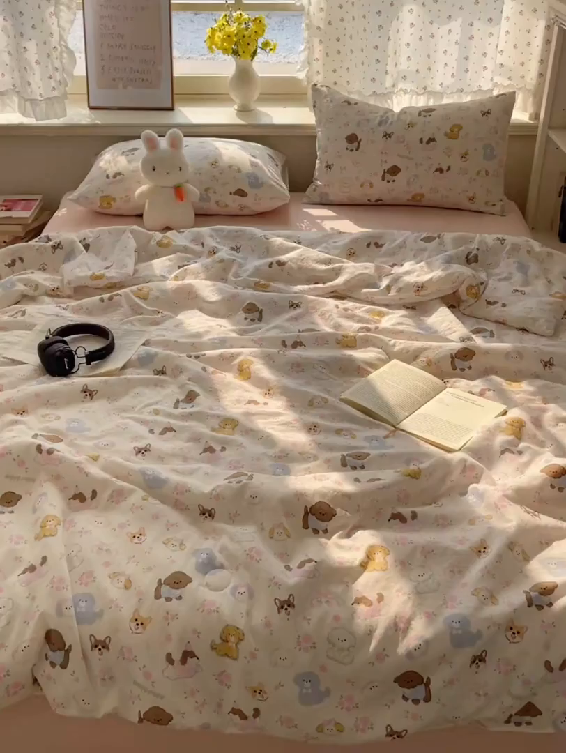 91家纺网 家纺一手货源 找家纺 繁花家居 2025新款AA版水洗棉超软夏被直播热款 碎花西高地