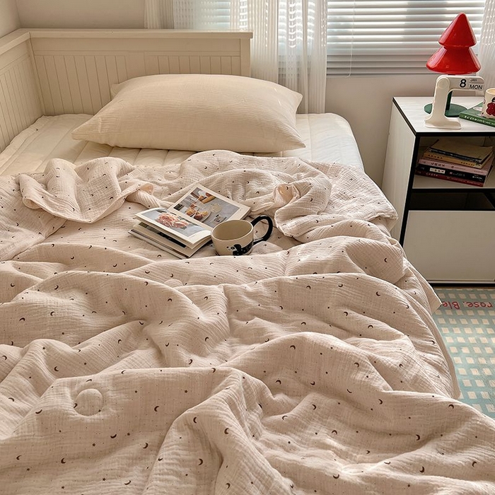 91家纺网 家纺一手货源 找家纺 繁花家居 2025新款AA版水洗棉超软夏被直播热款 星月