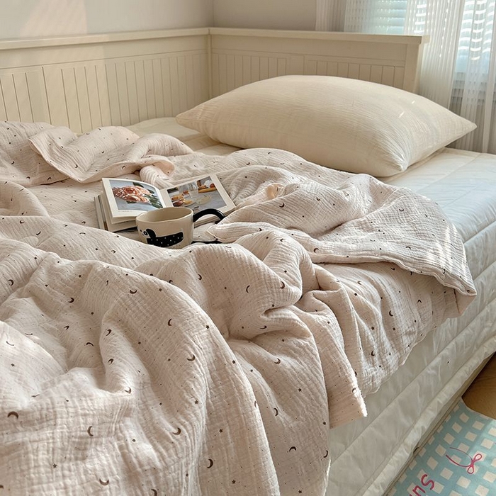 91家纺网 家纺一手货源 找家纺 繁花家居 2025新款AA版水洗棉超软夏被直播热款 星月