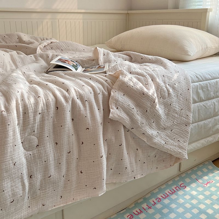 91家纺网 家纺一手货源 找家纺 繁花家居 2025新款AA版水洗棉超软夏被直播热款 星月