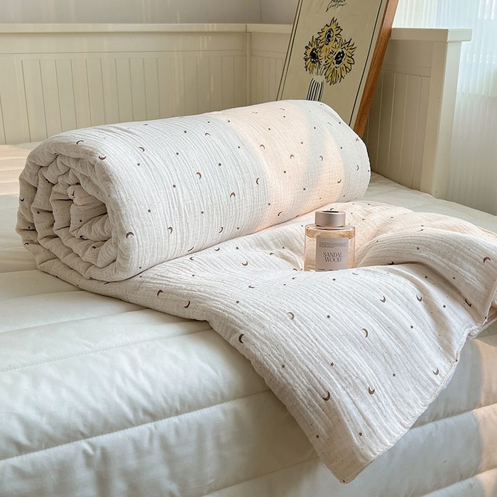 91家纺网 家纺一手货源 找家纺 繁花家居 2025新款AA版水洗棉超软夏被直播热款 星月