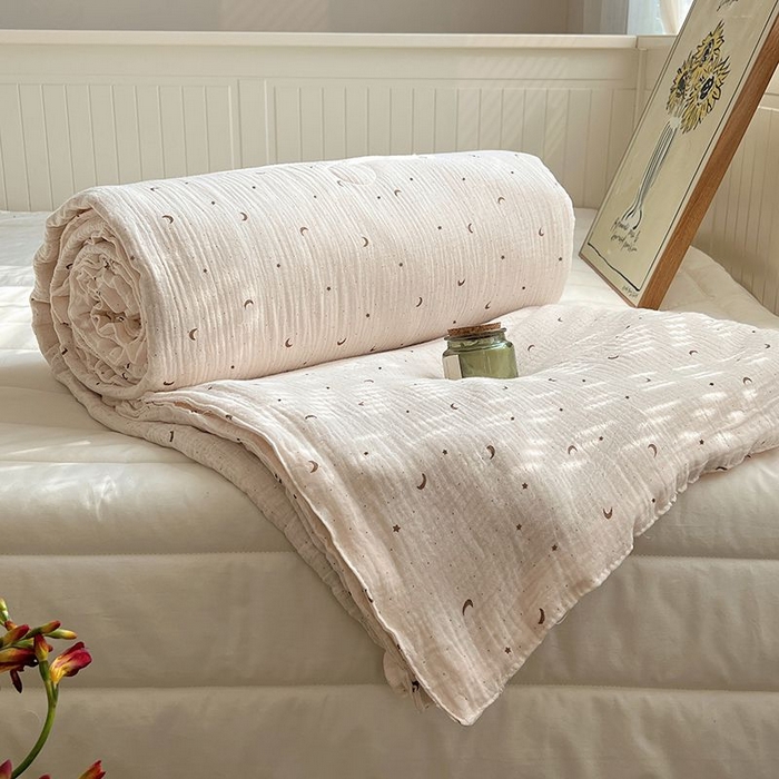 91家纺网 家纺一手货源 找家纺 繁花家居 2025新款AA版水洗棉超软夏被直播热款 星月