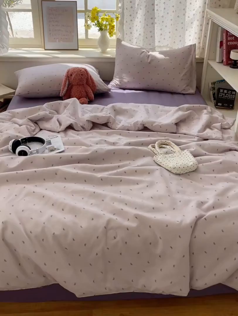 91家纺网 家纺一手货源 找家纺 繁花家居 2025新款AA版水洗棉超软夏被直播热款 星月