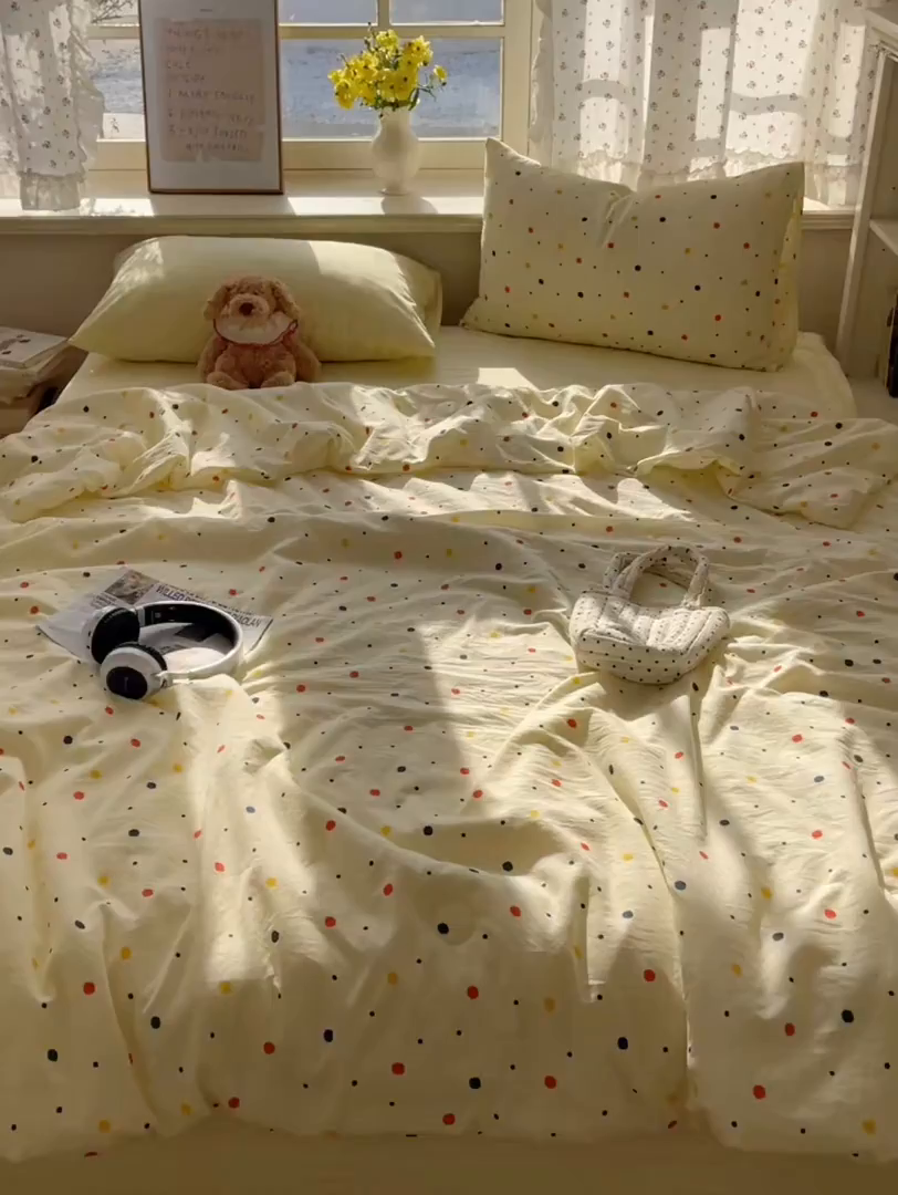 91家纺网 家纺一手货源 找家纺 繁花家居 2025新款AA版水洗棉超软夏被直播热款 芝士奶盖