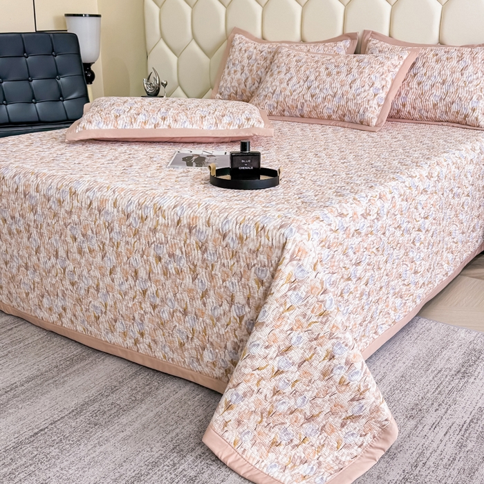 91家纺网 家纺一手货源 找家纺 晨晨家纺 2025新款A类印花莱赛尔天丝软席夏被夏凉被空调被 紫韵