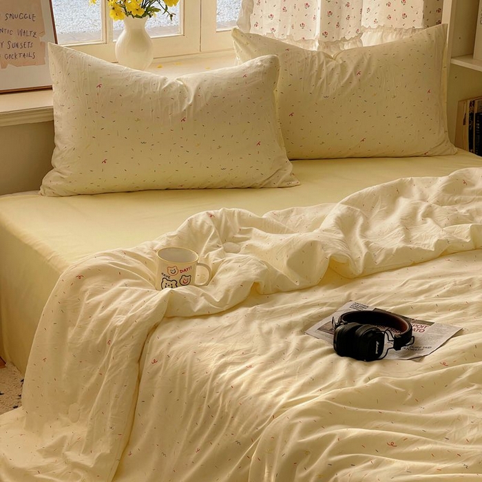 繁花家居 2025新款AA版水洗棉超软夏被直播热款 星点斑斓