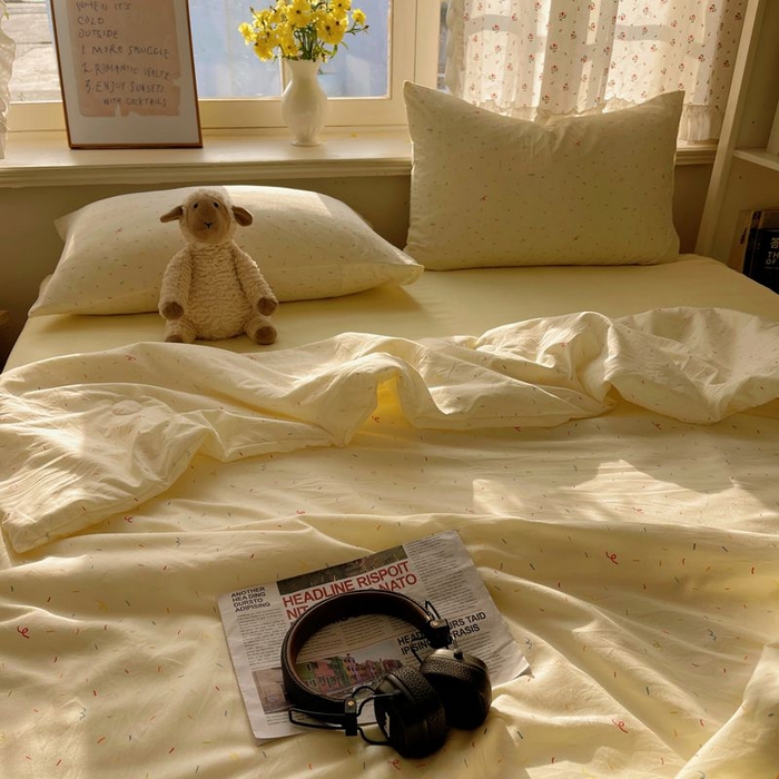 91家纺网 家纺一手货源 找家纺 繁花家居 2025新款AA版水洗棉超软夏被直播热款 星点斑斓