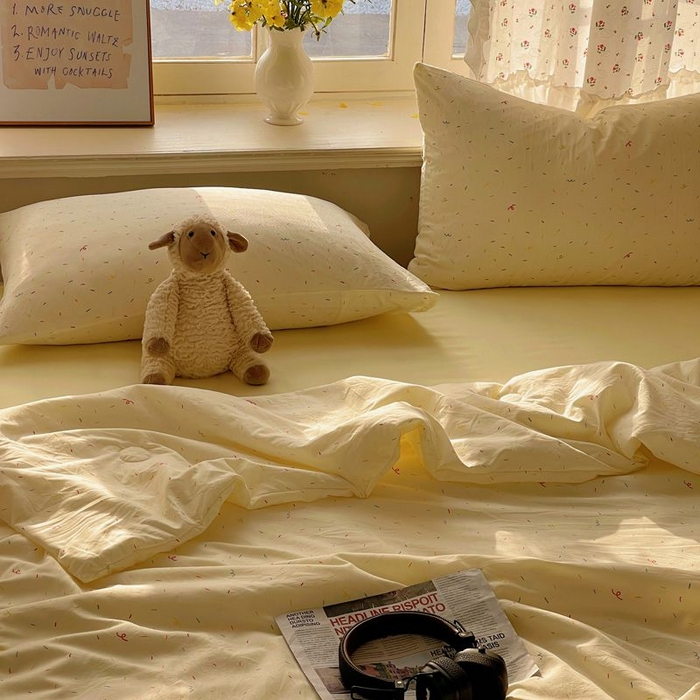 91家纺网 家纺一手货源 找家纺 繁花家居 2025新款AA版水洗棉超软夏被直播热款 星点斑斓