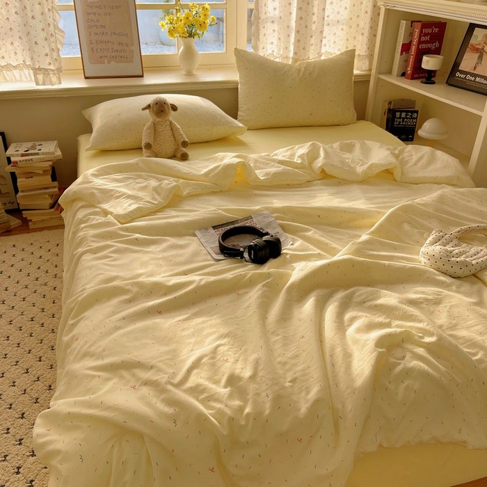 91家纺网 家纺一手货源 找家纺 繁花家居 2025新款AA版水洗棉超软夏被直播热款 星点斑斓