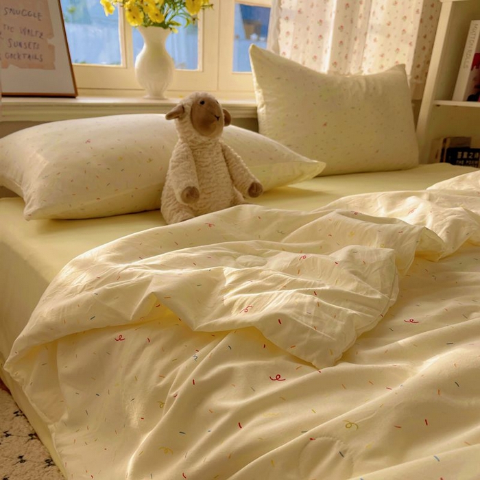 91家纺网 家纺一手货源 找家纺 繁花家居 2025新款AA版水洗棉超软夏被直播热款 星点斑斓