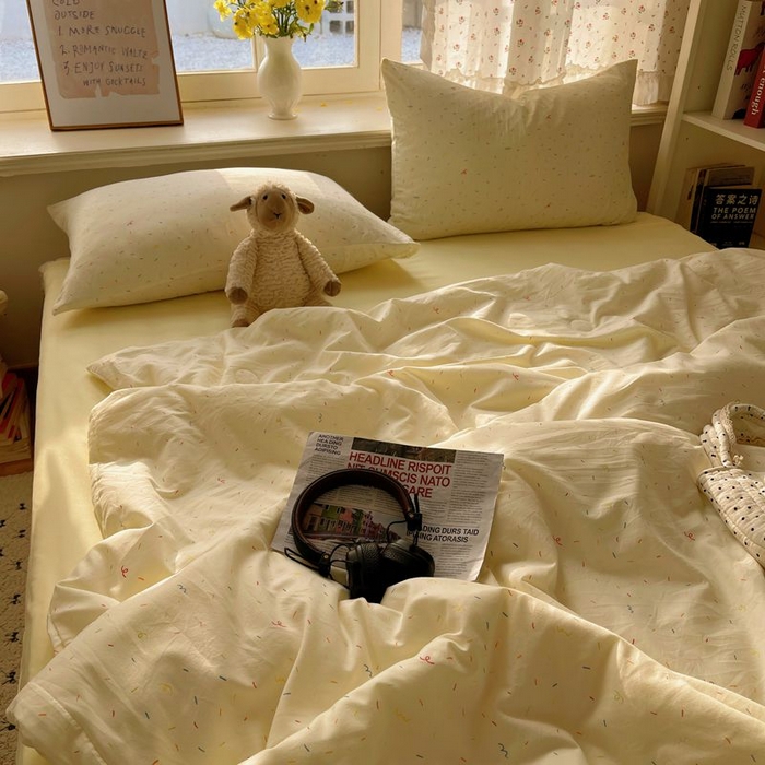 91家纺网 家纺一手货源 找家纺 繁花家居 2025新款AA版水洗棉超软夏被直播热款 星点斑斓