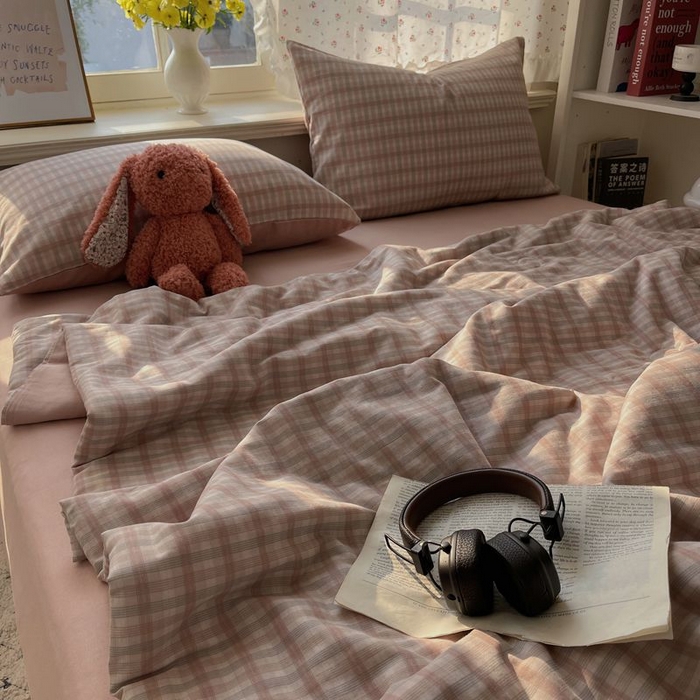 91家纺网 家纺一手货源 找家纺 繁花家居 2025新款AA版水洗棉超软夏被直播热款 烟雾粉