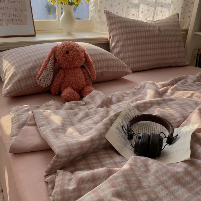 91家纺网 家纺一手货源 找家纺 繁花家居 2025新款AA版水洗棉超软夏被直播热款 烟雾粉