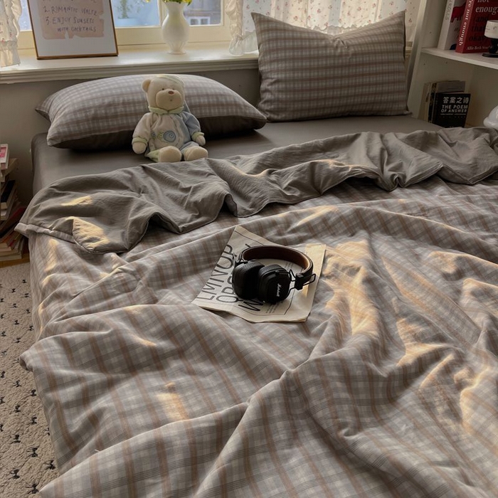 91家纺网 家纺一手货源 找家纺 繁花家居 2025新款AA版水洗棉超软夏被直播热款 烟雾灰