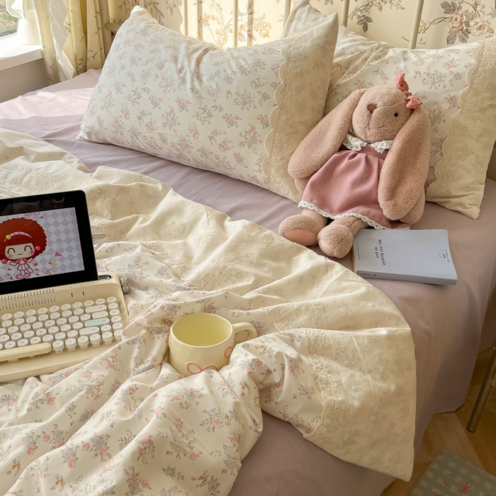 91家纺网 家纺一手货源 找家纺 盼季家纺 2025新款A类夏季夏天蕾丝花边大豆纤维被夏凉被床单四件套空调被 蕾丝花边夏被-紫玲