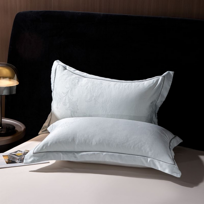 91家纺网 家纺一手货源 找家纺 丽卡家纺 2025新款金银丝提花宽边凯丽夏被四件套 凯丽-绿