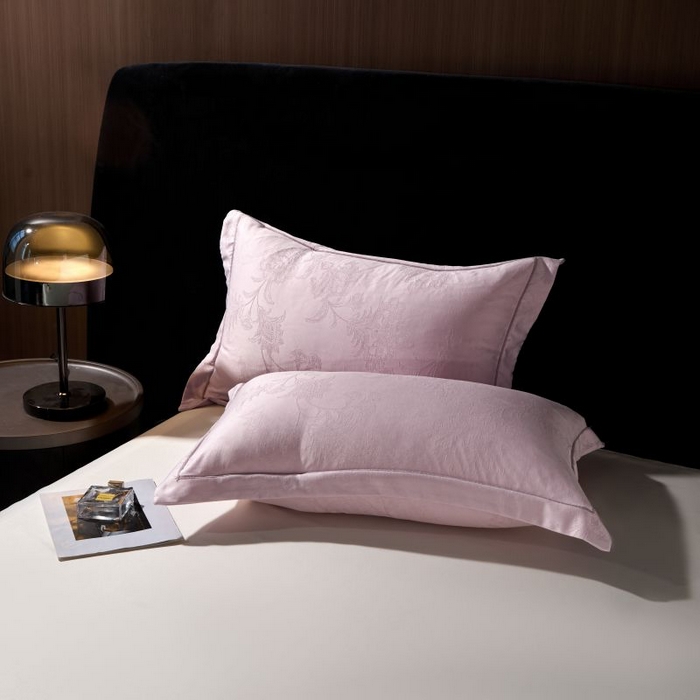 91家纺网 家纺一手货源 找家纺 丽卡家纺 2025新款金银丝提花宽边凯丽夏被四件套 凯丽-紫