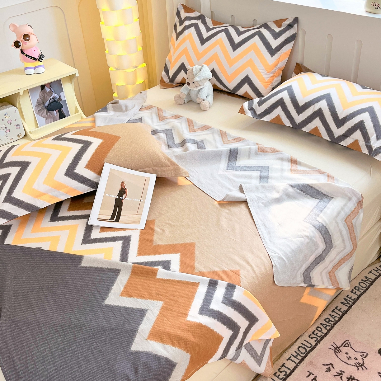 91家纺网 家纺一手货源 找家纺 （总）大吉 2025新款亲肤舒适全棉纯棉喷气小清新印花系列单床单床单单件单品床单