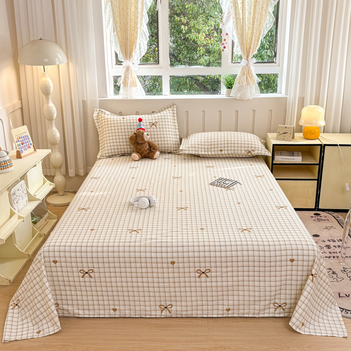 91家纺网 家纺一手货源 找家纺 （总）大吉 2025新款亲肤舒适全棉纯棉喷气小清新印花系列单床单床单单件单品床单