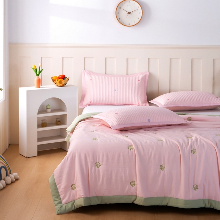 91家纺网 家纺一手货源 找家纺 （总）晨晨家纺 2025新款A类莱赛尔天丝刺绣款夏被系列 单夏被