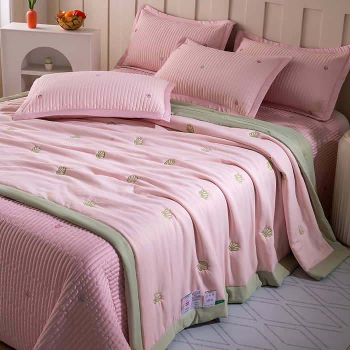 91家纺网 家纺一手货源 找家纺 （总）晨晨家纺 2025新款A类莱赛尔天丝刺绣款夏被系列 单夏被