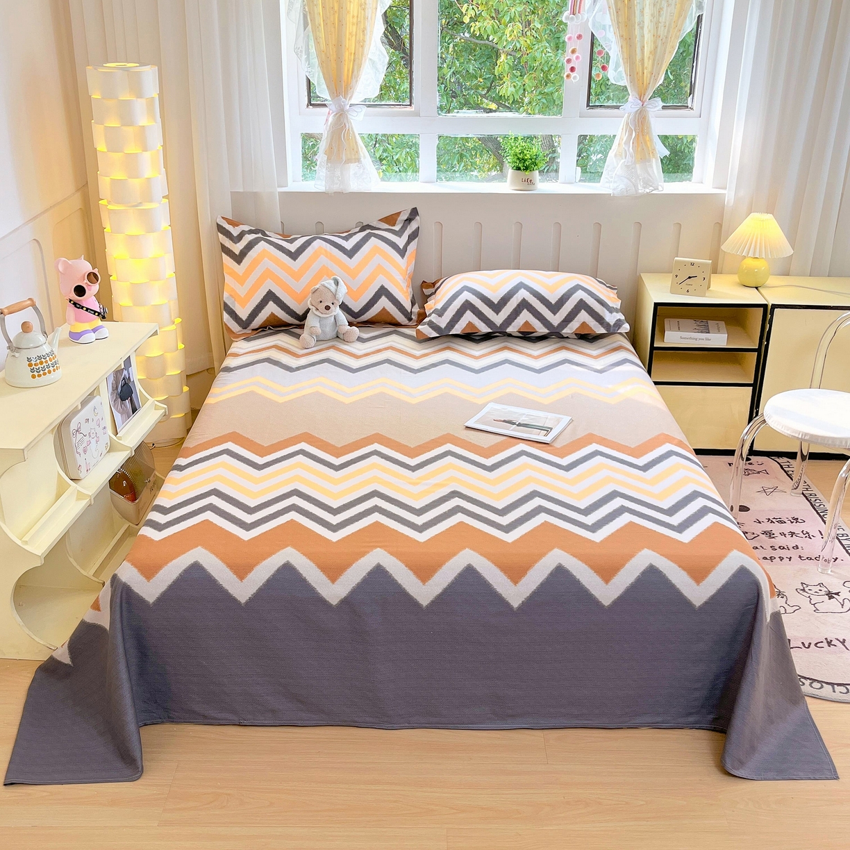 大吉 2025新款亲肤舒适全棉纯棉喷气小清新印花系列单床单床单单件单品床单 巴洛克