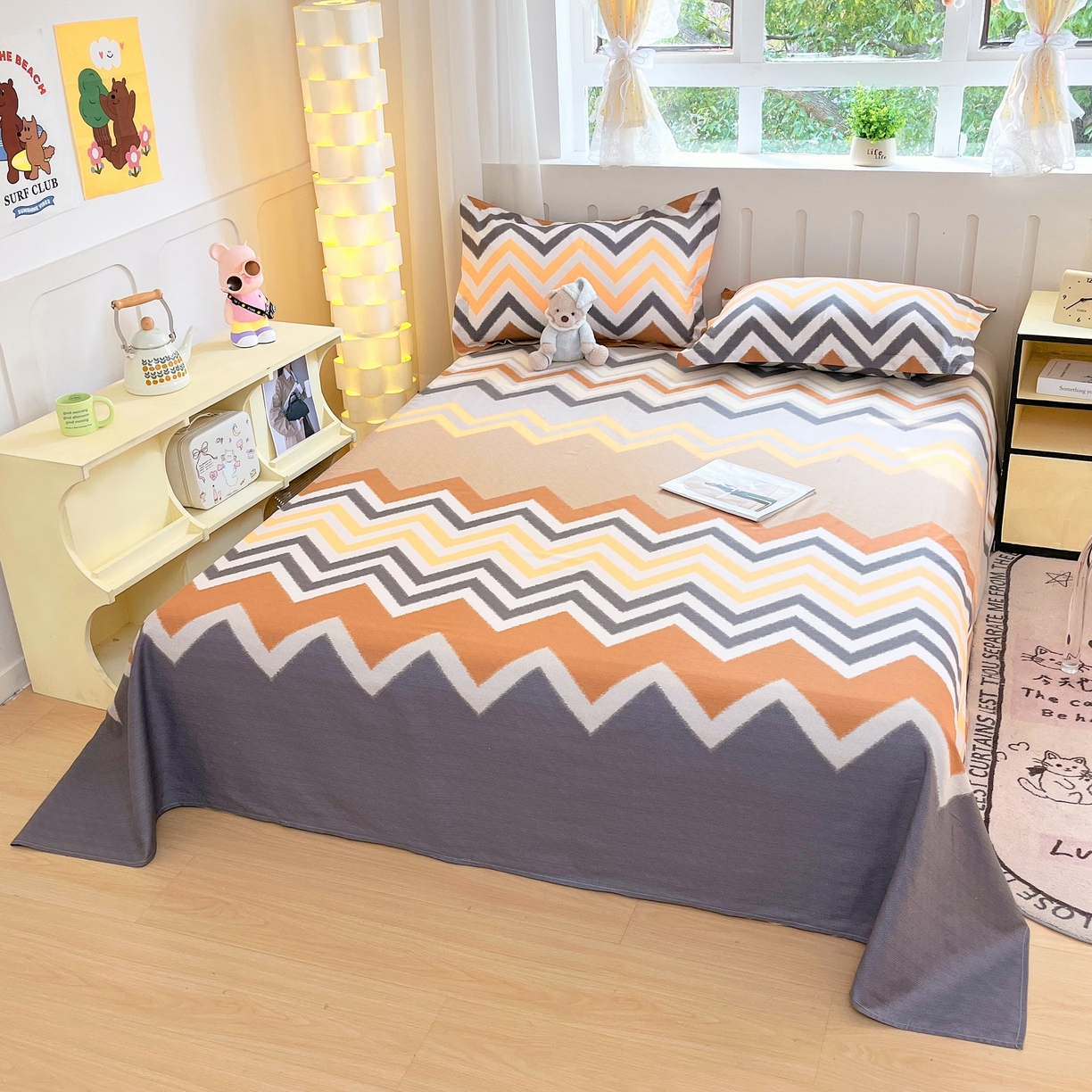 91家纺网 家纺一手货源 找家纺 大吉 2025新款亲肤舒适全棉纯棉喷气小清新印花系列单床单床单单件单品床单 巴洛克